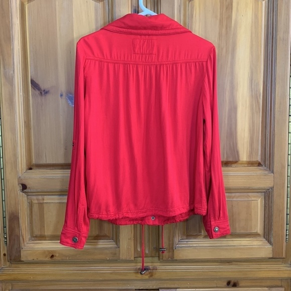 Cinch Waist Red Jacket - Picture 2 of 6